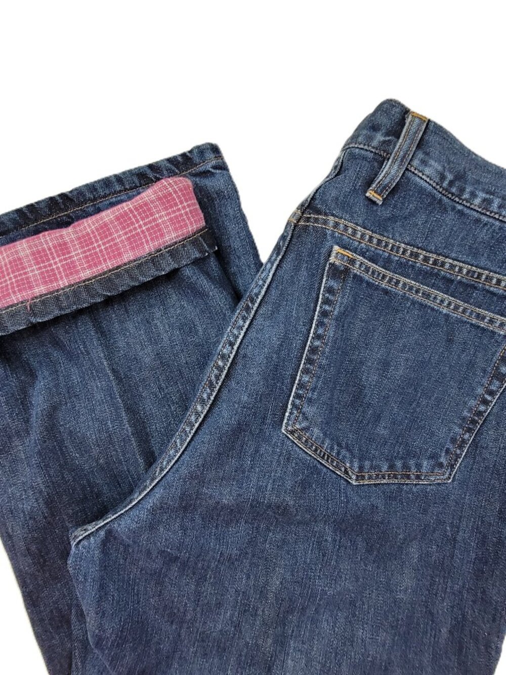 Eddie Bauer Flannel Lined Jeans Women's 16P Blue 100% Heavy Cotton Vintage